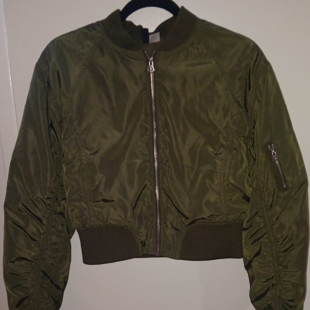 Divided Khaki Bomber Jacket